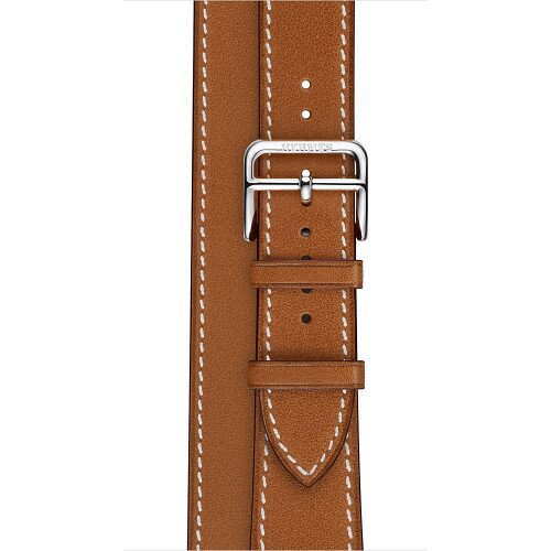 Apple Watch Hermes Leather Double Tour Band - Fauve Barenia - Large