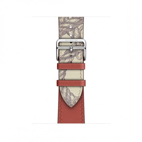 Apple Watch Hermes Swift Leather Single Tour - 40mm - Brique/Beton