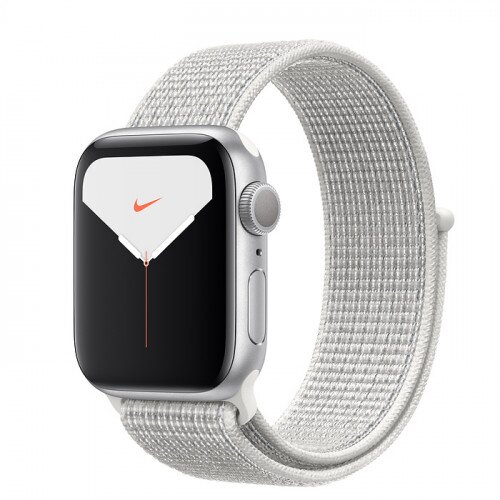 Apple Watch Nike Series 5 with Summit White Sport Loop Band - Silver Aluminum Case - 44mm