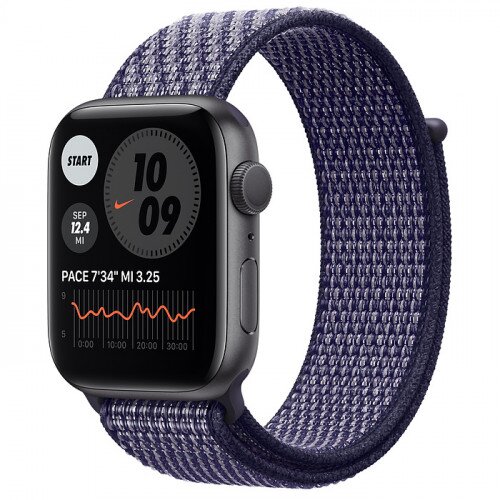 Apple Watch Nike Series 6 Space Gray Aluminum Case with Nike Sport Loop - 44mm - Purple Pulse