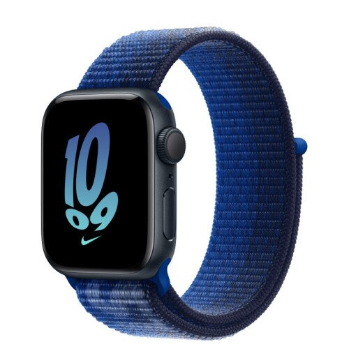 Apple Watch SE (2nd Gen) Midnight Aluminum Case with Nike Sport Loop - Game Royal/Midnight Navy - 40mm
