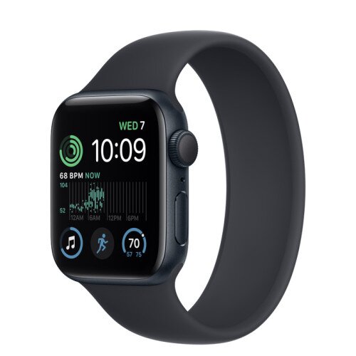 Apple Watch SE (2nd Gen) Midnight Aluminum Case with Solo Loop - Midnight - 40mm - Size-9