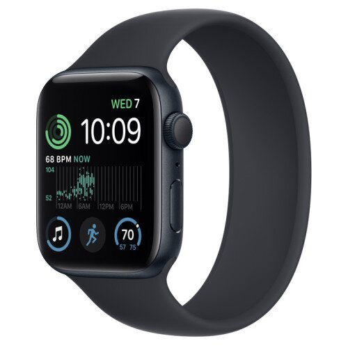 Apple Watch SE (2nd Gen) Midnight Aluminum Case with Solo Loop - Midnight - 44mm - Size-2