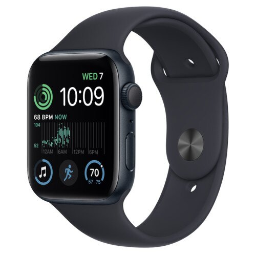 Apple Watch SE (2nd Gen) Midnight Aluminum Case with Sport Band - Midnight - 44mm - S/M