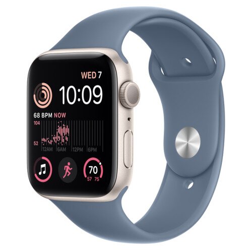 Apple Watch SE (2nd Gen) Starlight Aluminum Case with Sport Band - Slate Blue - 44mm - M/L