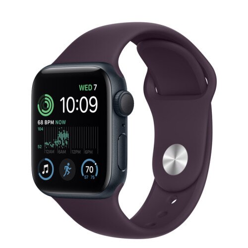 Apple Watch SE (2nd Gen) Midnight Aluminum Case with Sport Band - Elderberry - 40mm - M/L
