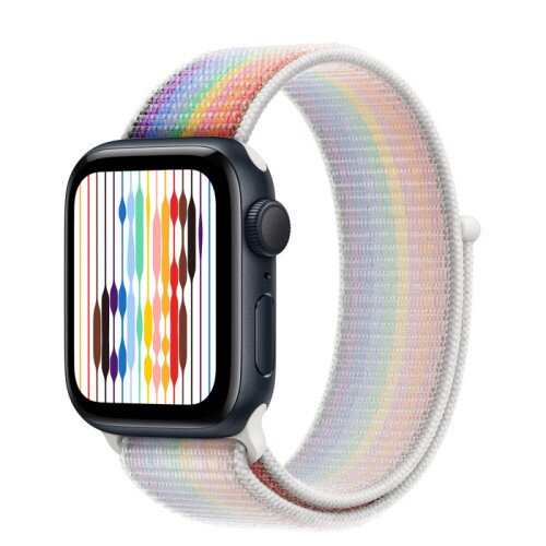 Apple Watch SE (2nd Gen) Midnight Aluminum Case with Sport Loop - Pride Edition - 40mm - Size-1