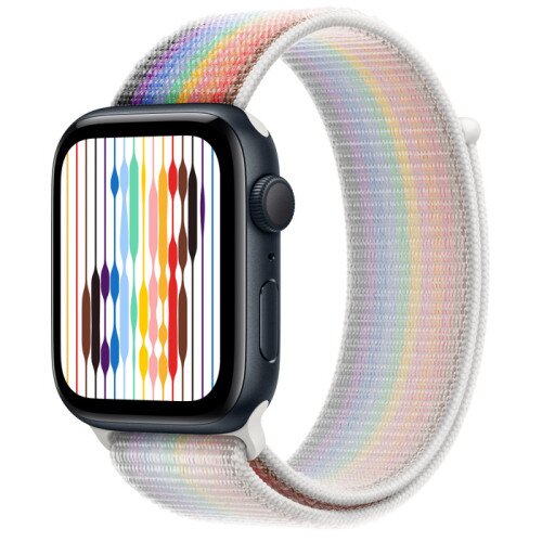 Apple Watch SE (2nd Gen) Midnight Aluminum Case with Sport Loop - Pride Edition - 44mm - Size-1