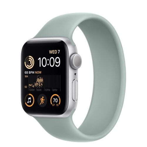 Apple Watch SE (2nd Gen) Silver Aluminum Case with Solo Loop - Succulent - 40mm - Size-3