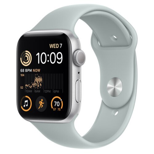 Apple Watch SE (2nd Gen) Silver Aluminum Case with Sport Band - Succulent - 44mm - M/L