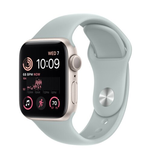 Apple Watch SE (2nd Gen) Starlight Aluminum Case with Sport Band - Succulent - 40mm - M/L