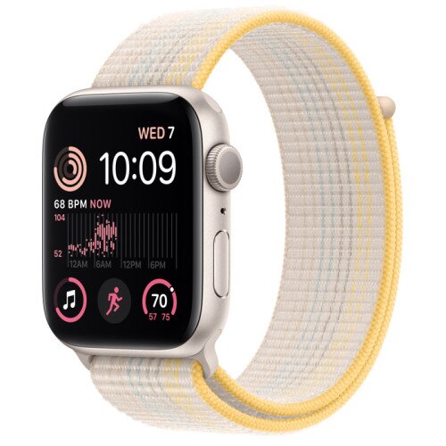 Apple Watch SE (2nd Gen) Starlight Aluminum Case with Sport Loop - Starlight - 44mm - Size-1