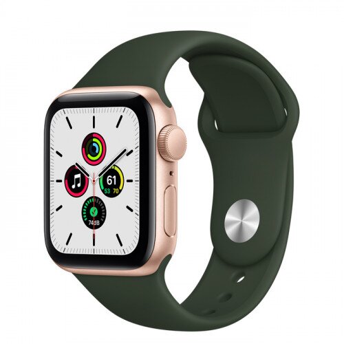 Apple Watch SE Gold Aluminum Case with Sport Band - 40mm - Cyprus Green