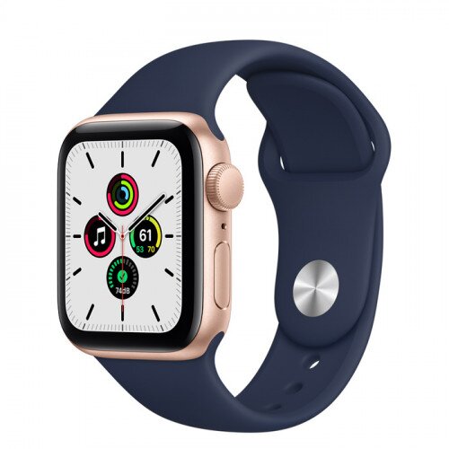 Apple Watch SE Gold Aluminum Case with Sport Band - 40mm - Deep Navy