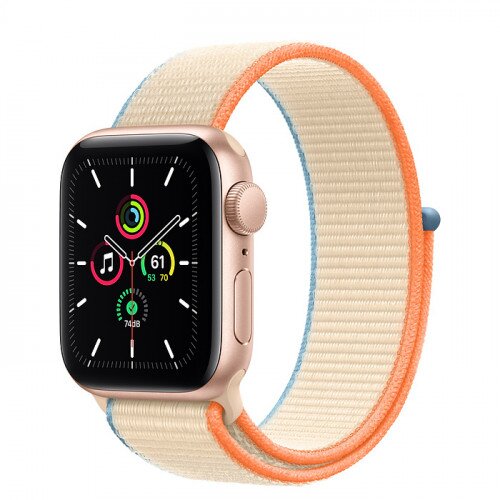 Apple Watch SE Gold Aluminum Case with Sport Loop - 40mm - Cream