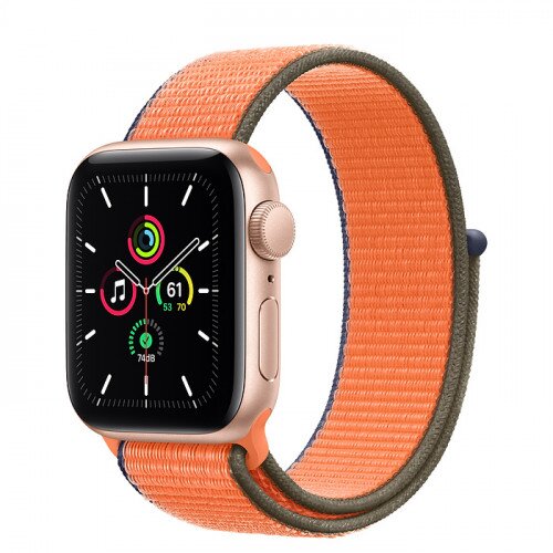 Apple Watch SE Gold Aluminum Case with Sport Loop - 40mm - Kumquat