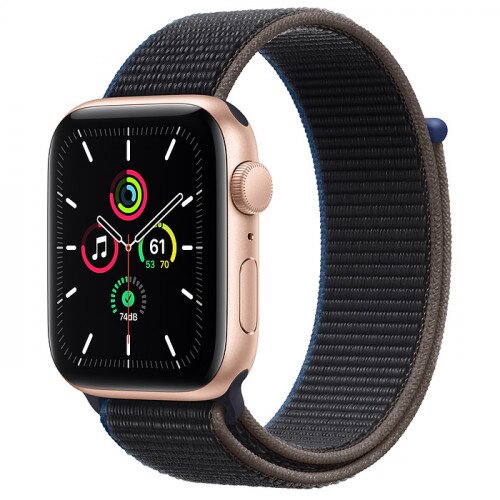 Apple Watch SE Gold Aluminum Case with Sport Loop - 44mm - Charcoal