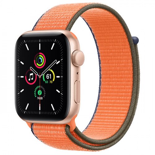 Apple Watch SE Gold Aluminum Case with Sport Loop - 44mm - Kumquat
