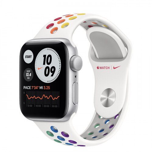 Apple Watch SE Silver Aluminum Case with Nike Sport Band - 40mm - Pride