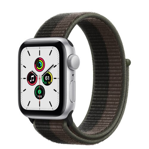 Apple Watch SE Series Silver Aluminum Case with Sport Loop - Tornado/Gray - 40mm