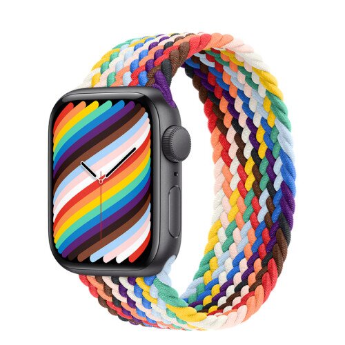 Apple Watch SE Space Gray Aluminum Case with Braided Solo Loop - Pride Edition - 40mm - 2