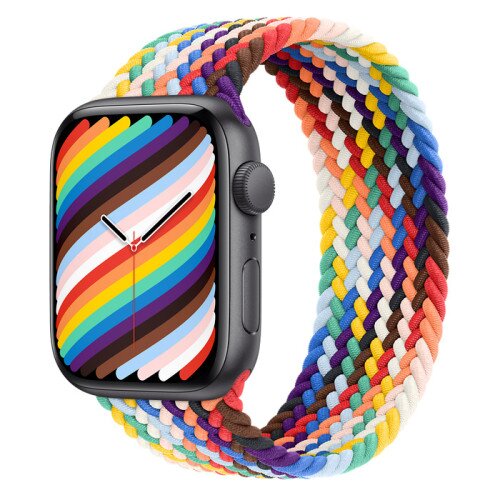 Apple Watch SE Space Gray Aluminum Case with Braided Solo Loop - Pride Edition - 44mm - 8