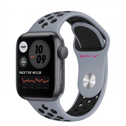 Apple Watch SE Space Gray Aluminum Case with Nike Sport Band - 40mm - Obsidian Mist/Black