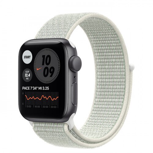 Apple Watch SE Space Gray Aluminum Case with Nike Sport Loop - 40mm - Spruce Aura