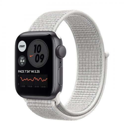 Apple Watch SE Space Gray Aluminum Case with Nike Sport Loop - 40mm - Summit White