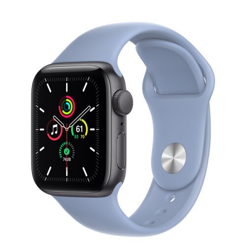 Apple Watch SE Space Gray Aluminum Case with Sport Band - Regular - 40mm - Blue Fog