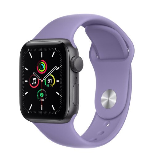 Apple Watch SE Space Gray Aluminum Case with Sport Band - Regular - 40mm - English Lavender
