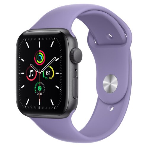 Apple Watch SE Space Gray Aluminum Case with Sport Band - Regular - 44mm - English Lavender