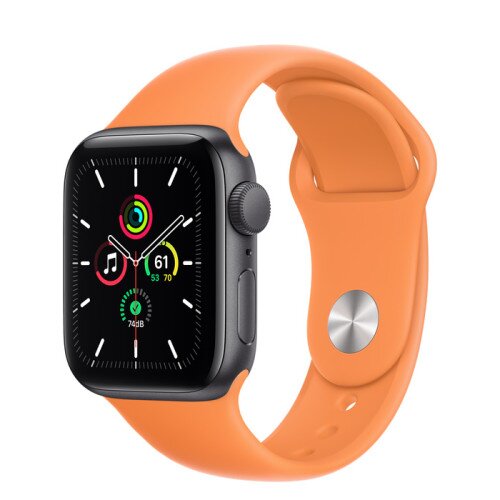 Apple Watch SE Space Gray Aluminum Case with Sport Band - Regular - 40mm - Marigold