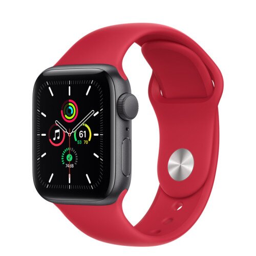 Apple Watch SE Space Gray Aluminum Case with Sport Band - Regular - 40mm - Product Red