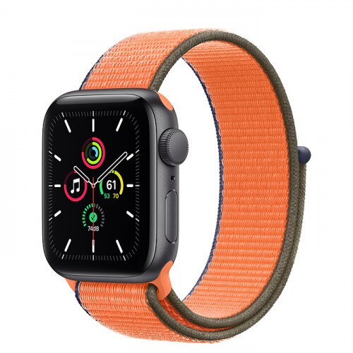 Apple Watch SE Space Gray Aluminum Case with Sport Loop - 40mm - Kumquat