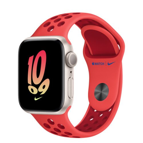 Apple Watch SE (2nd Gen) Starlight Aluminum Case with Nike Sport Band