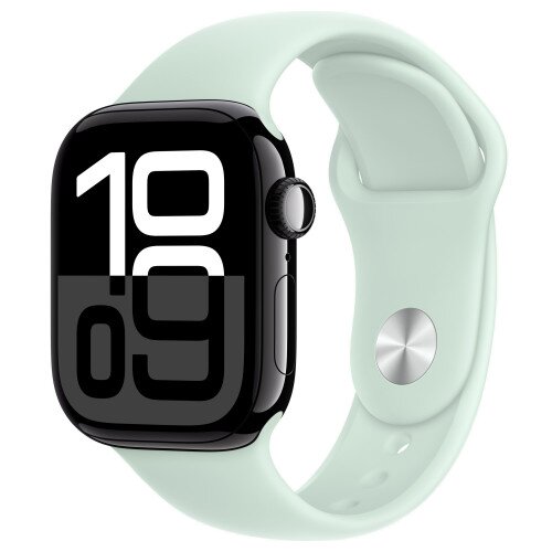 Apple Watch Series 10 - 42mm - M/L - Jet Black Aluminum Case - Aquamarine