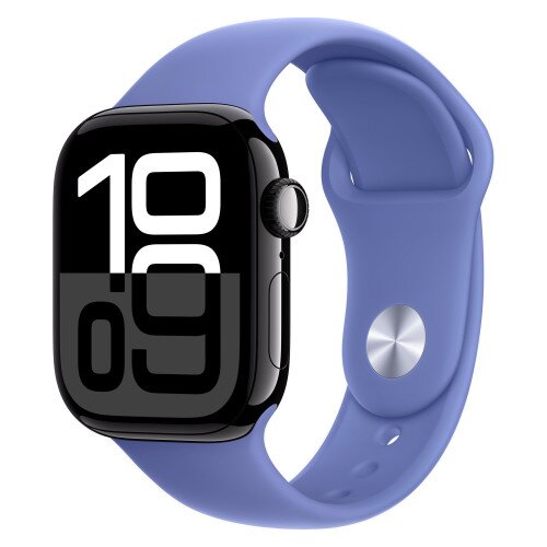 Apple Watch Series 10 - 42mm - S/M - Jet Black Aluminum Case - Periwinkle