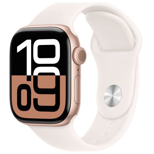 Apple Watch Series 10 - 42mm - M/L - Rose Gold Aluminum Case - Light Blush