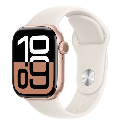 Apple Watch Series 10 - 42mm - S/M - Rose Gold Aluminum Case - Starlight