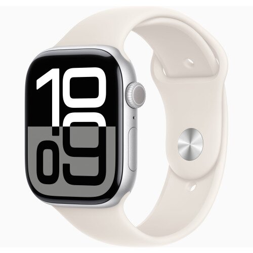 Apple Watch Series 10 - 46mm - S/M - Silver Aluminum Case - Starlight