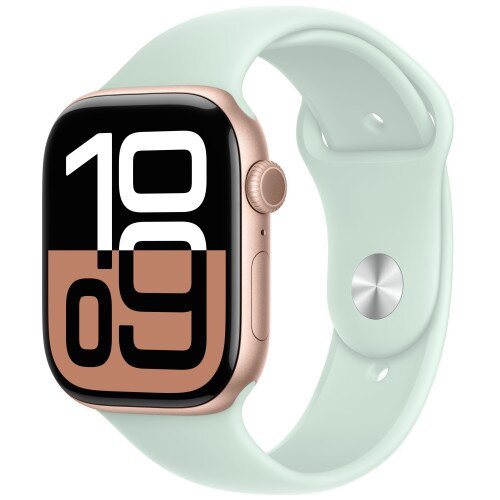 Apple Watch Series 10 - 46mm - S/M - Rose Gold Aluminum Case - Aquamarine