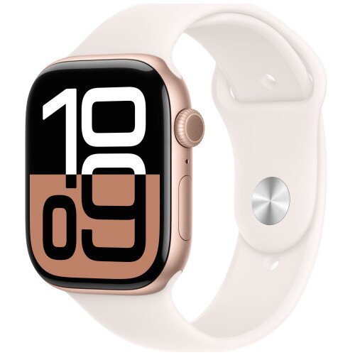 Apple Watch Series 10 - 46mm - M/L - Rose Gold Aluminum Case - Light Blush
