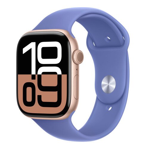 Apple Watch Series 10 - 46mm - M/L - Rose Gold Aluminum Case - Periwinkle