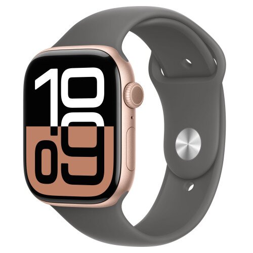 Apple Watch Series 10 - 46mm - M/L - Rose Gold Aluminum Case - Stone Gray
