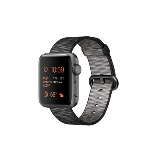 Apple Watch Series 2 - 38mm - Space Gray Aluminum Case - with Black Woven Nylon