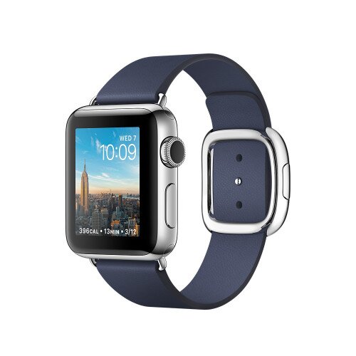 Apple Watch Series 2 Stainless Steel Case with Midnight Blue Modern Buckle