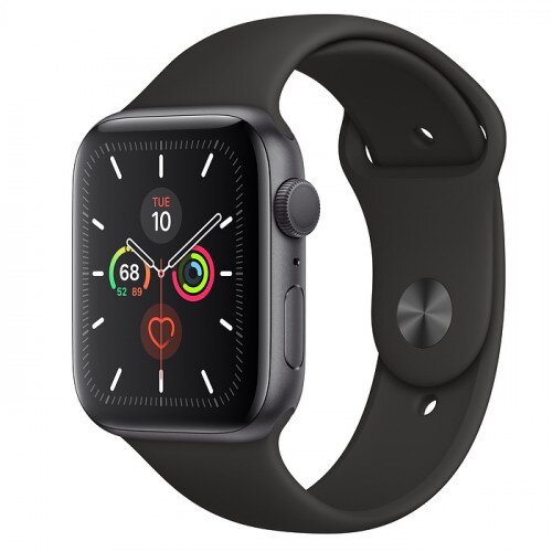 Apple Watch Series 5 with Black Sport Band - Space Gray Aluminum Case - 40mm