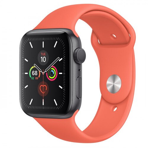 Apple Watch Series 5 with Clementine Sport Band - Space Gray Aluminum Case - 40mm