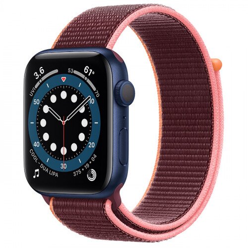 Apple Watch Series 6 Blue Aluminum Case with Sport Loop - 44mm - Plum
